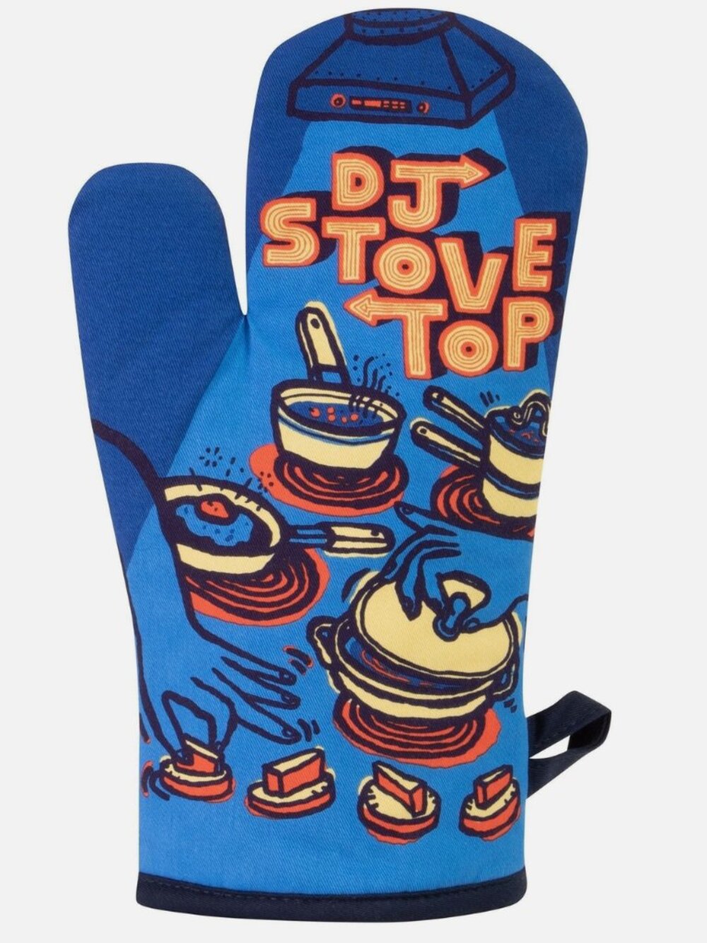 NWT Blue Q "DJ Stovetop" Oven Mitt Glove (100% Cotton)